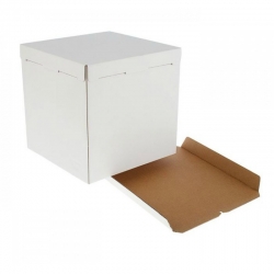 Коробка для торта белая 400х400х350 мм. в упаковке 10шт.